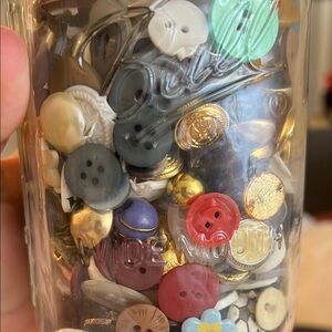 @kelli_shop2drop Assorted Colorful Buttons in Jar